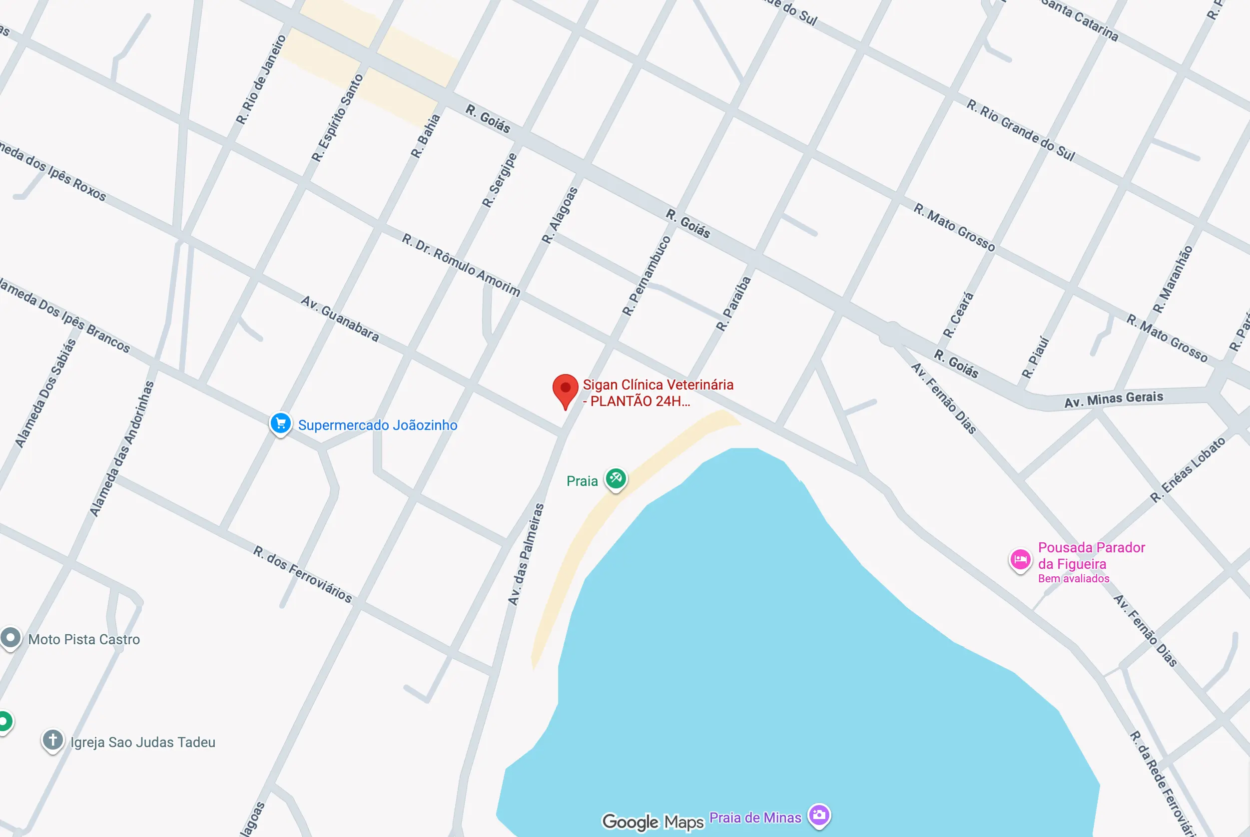 Mapa da localização da clínica Sigan